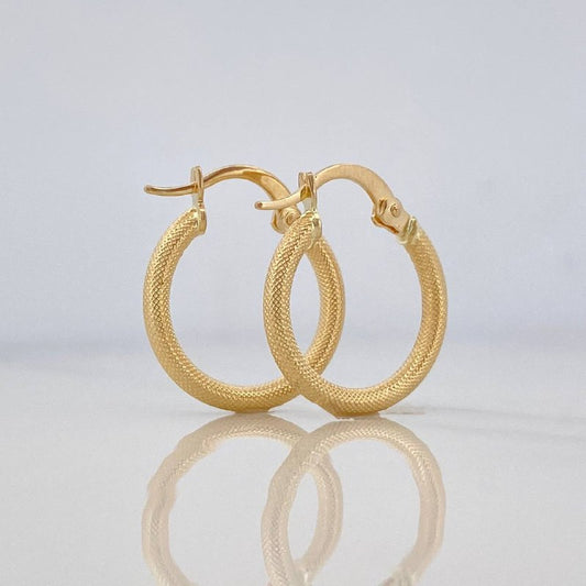 Candongas Tefi 1.2 g / 3/4 in Oro Amarillo 18K