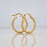 Candongas Tefi 1.2 g / 3/4 in Oro Amarillo 18K