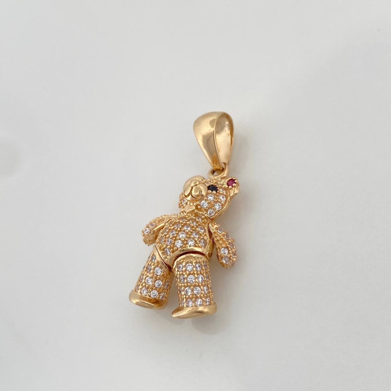 Articulated Bear Bow Pendant 4.6 g / 1 1/4 in 18K Yellow Gold