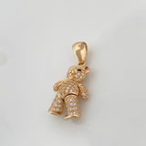 Articulated Bear Bow Pendant 4.6 g / 1 1/4 in 18K Yellow Gold