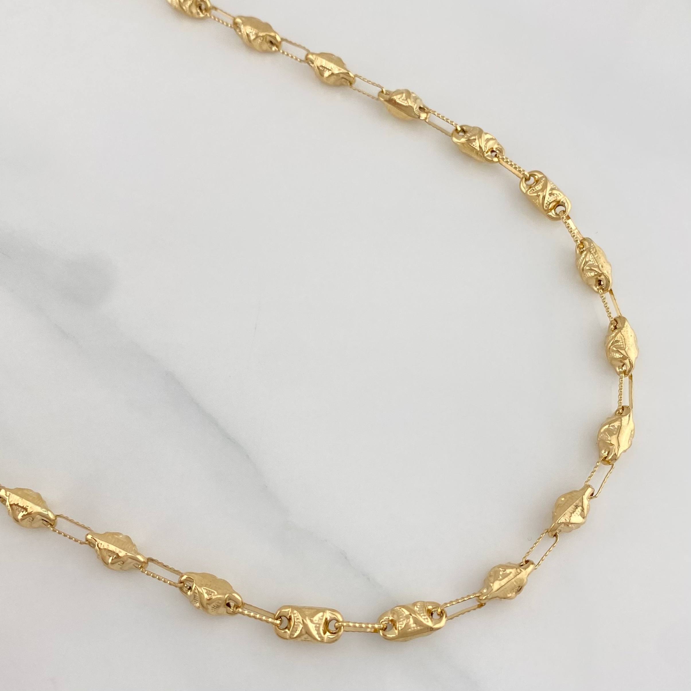 Rustic Chain X 14 g / 24 1/2 in / 4 mm 18K Yellow Gold