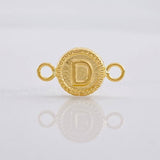 Herraje Circulo Letra D 0.4g / 1/2 in Oro Amarillo 18K
