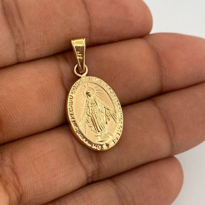 Dije Virgen Milagrosa 1.55gr / 1 1/4 in / Oro Amarillo 18K &