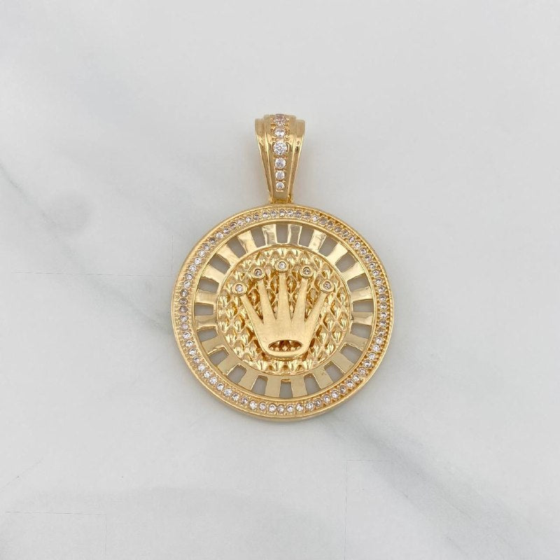 Dije Corona 9.15 g / 1 1/2 in Oro Amarillo 18K