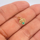 Filigree Heart Pendant 0.5gr / 1/2 in / 18K Gold $