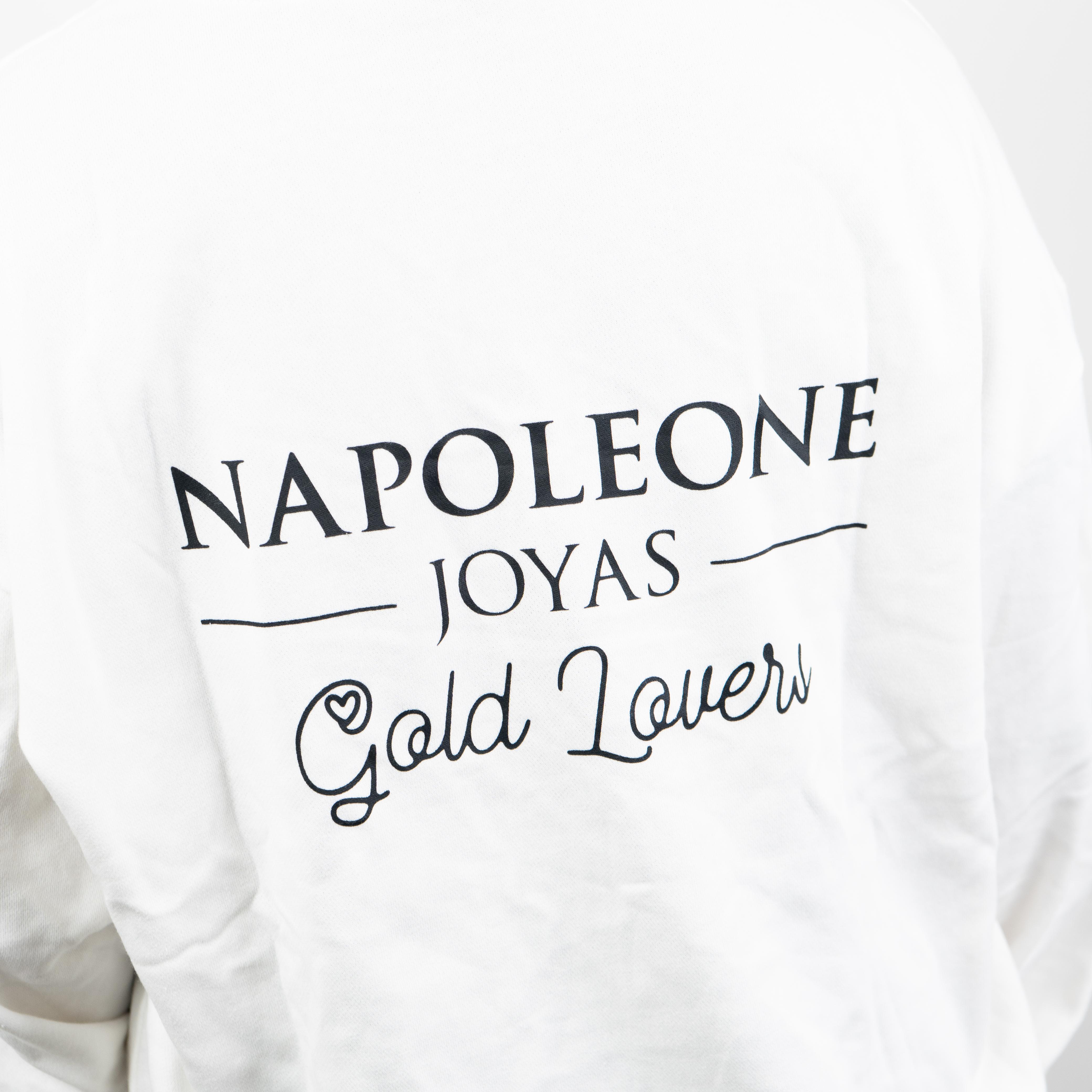 Buzo hoodie Gold Lovers blanco