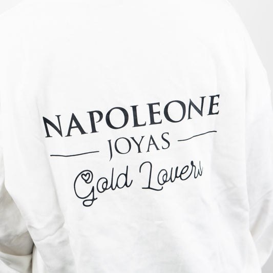 Buzo hoodie Gold Lovers blanco