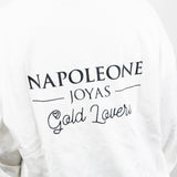 Buzo hoodie Gold Lovers blanco