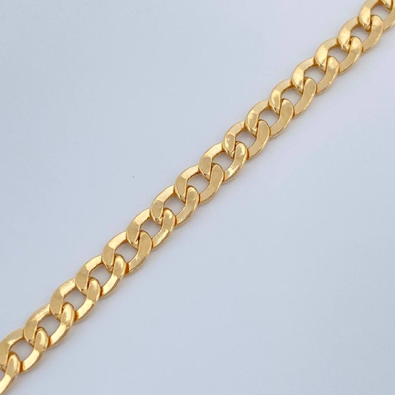 Pulso Cubano 2.8gr / 7 1/2 in / 3.1mm Oro Amarillo +1 18K &