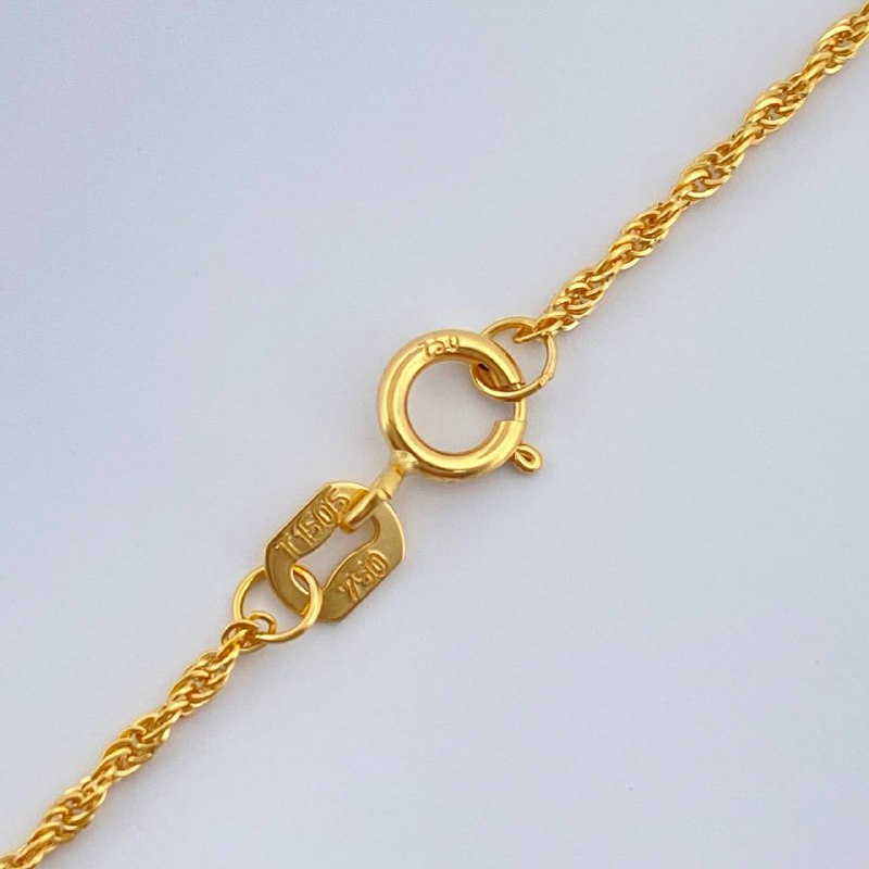 Cadena Lazo 2.45gr / 23 1/2 in / 2mm Oro Amarillo +3 18K &
