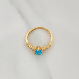 Solitaire Drop Ring 2.1 g / T6 1/2 Yellow Gold 18K