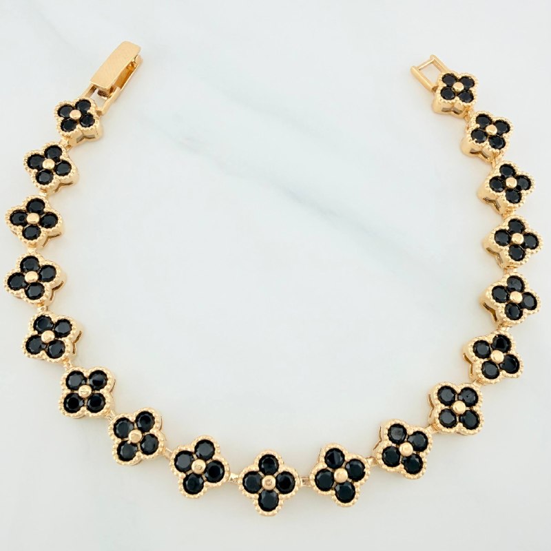 Clover Bracelet 16.1 g / 7 3/4 in / 7.6 mm Yellow Gold 18K