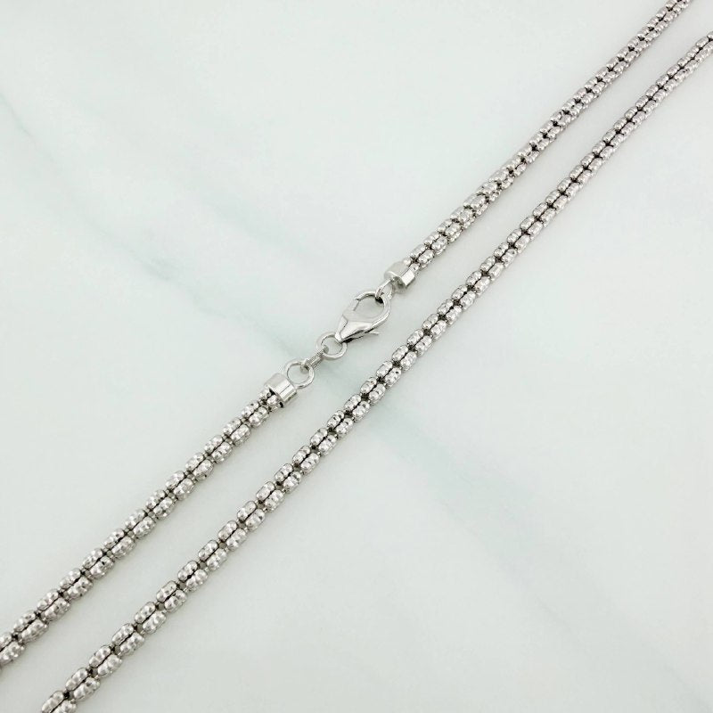 Cadena Ice 15.75 g / 23 3/4 in / 2.35 mm Oro Blanco 18K