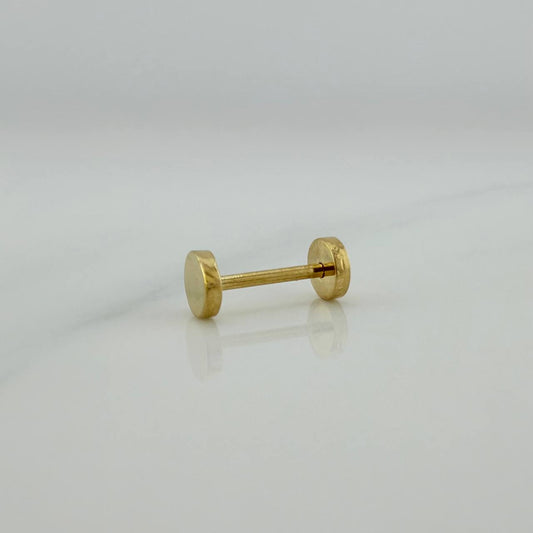 Flat Circle Piercing 0.6 g / 1/2 in 18K Yellow Gold
