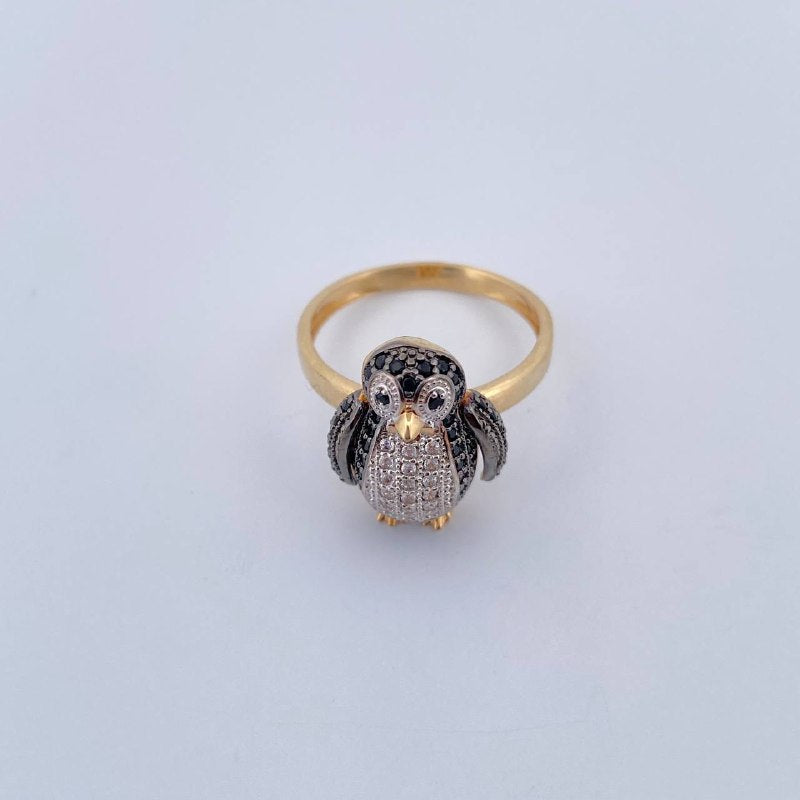 Articulated Penguin Ring 4.4gr / Size 7 / 18K Gold &