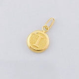Dije Circulo Letra I 0.45g / 1/2 in Oro Amarillo 18K