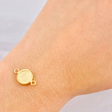 Herraje Circulo Letra D 0.55g / 3/4 in Oro Amarillo 18K
