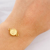 Charm Circle Letter B 0.6g / 3/4 in Yellow Gold 18K