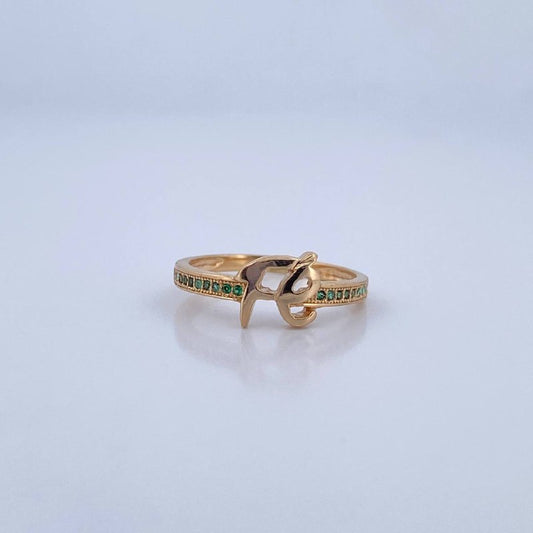 Fe Ring 2.25gr / Size 6 3/4 / 18K Gold &