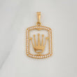 Pendant Plaque Crown 1.5 g / 1 in 18K Yellow Gold