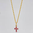 Singapore Chain Set + Cross Pendant / 1.65 gr / 20 in Yellow Gold 18K