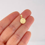 Pendant Circle Letter O 0.6g / 3/4 in Yellow Gold 18K