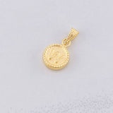 Dije Circulo Letra W 0.45g / 1/2 in Oro Amarillo 18K