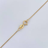 Venetian Chain and Pendant Set + Cross 1.45gr / 18K Yellow Gold $
