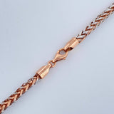 Cadena Franco 17.25gr / 23 1/2 in / Dos Oros Blanco Rosa +3 18K %