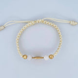 White Woven Virgin Miraculous Bracelet 1.9gr / 18K Gold &