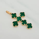 Dije Cruz Trebol 2.6gr / 1 1/2 in / Oro Amarillo Nac.Esp. 18K $