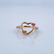 Anillo Triple Corazones 1.8gr / T7 / Oro 18K &