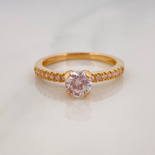 Solitaire Ring Churumbela 2.95 g / T7 1/4 Yellow Gold 18K