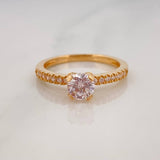 Solitaire Ring Churumbela 2.95 g / T7 1/4 Yellow Gold 18K