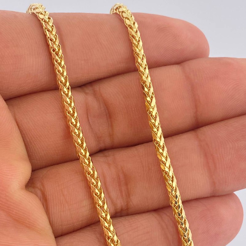 Franco Chain 7.65gr / 24 1/4 in / 14K Gold +3 Italy $