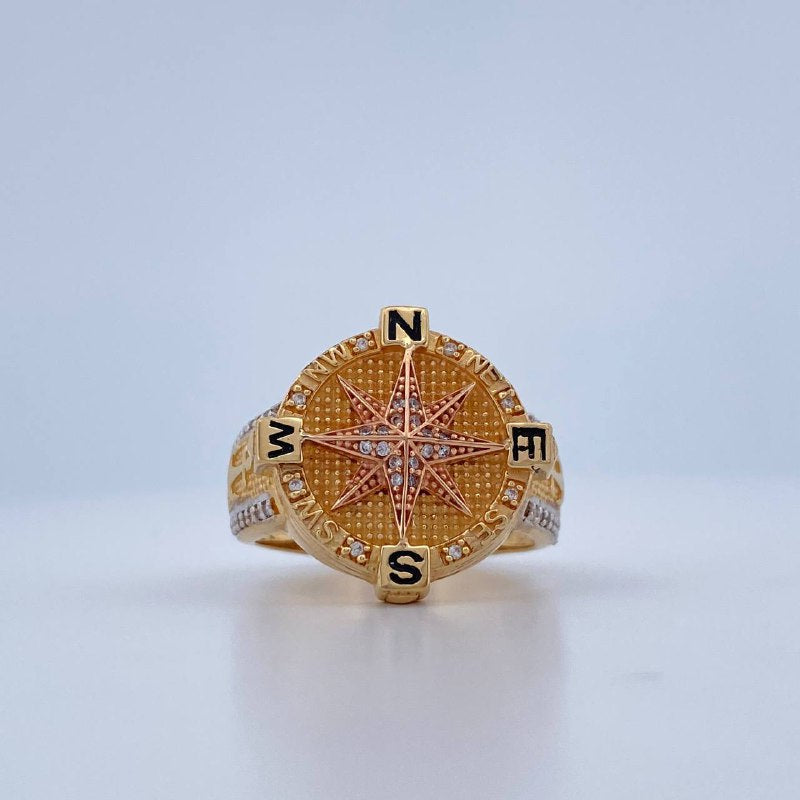 Anillo Estrella Cardinal 14.7gr / T12 / Tres Oros 18K &