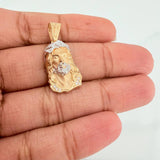 Dije Rostro Cristo 3.55 g / 1 in Dos Oros Amarillo Blanco 18K