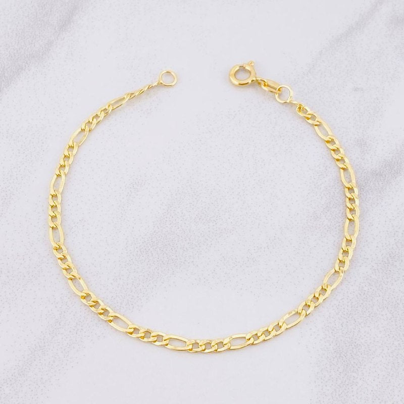 Figaro Bracelet 1.7g / 7 1/4 in / 2.9mm 18K Yellow Gold