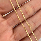 Cadena Escalera Plana 1.8 g / 15 3/4 in / 1.62 mm Oro Amarillo 18K