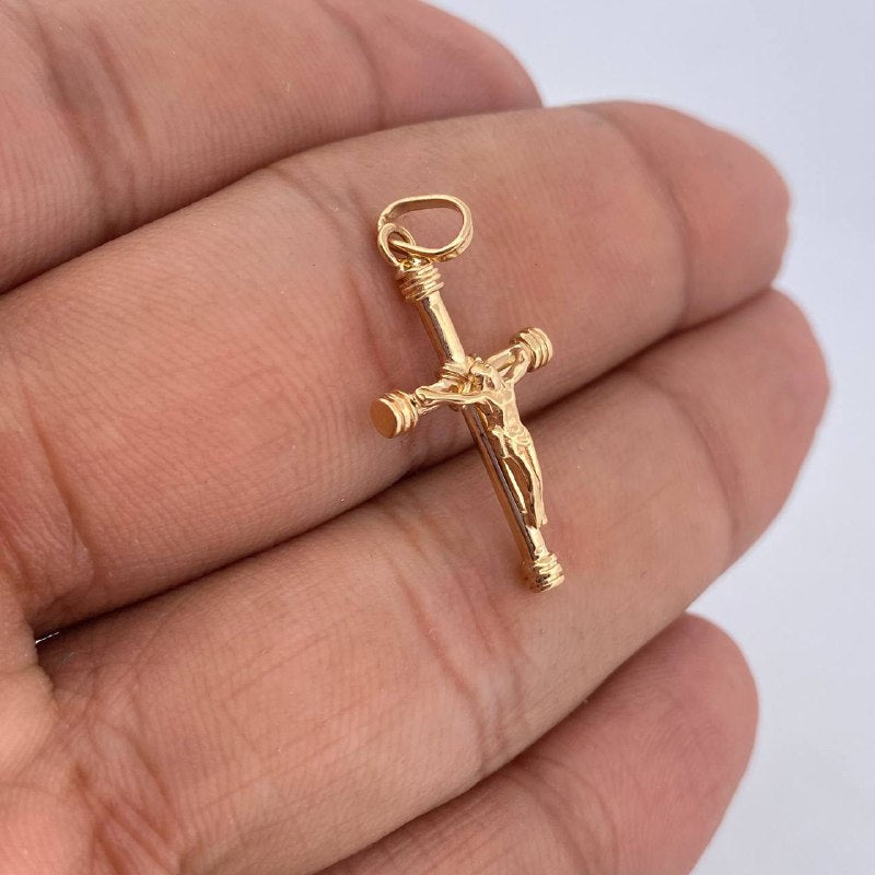 Pendant Cross Christ Cane 2.2gr / 3cm / 18K Gold &