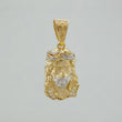 Dije Rostro Cristo 3.8 g / 1 1/4 in Dos Oros Amarillo Blanco 18K