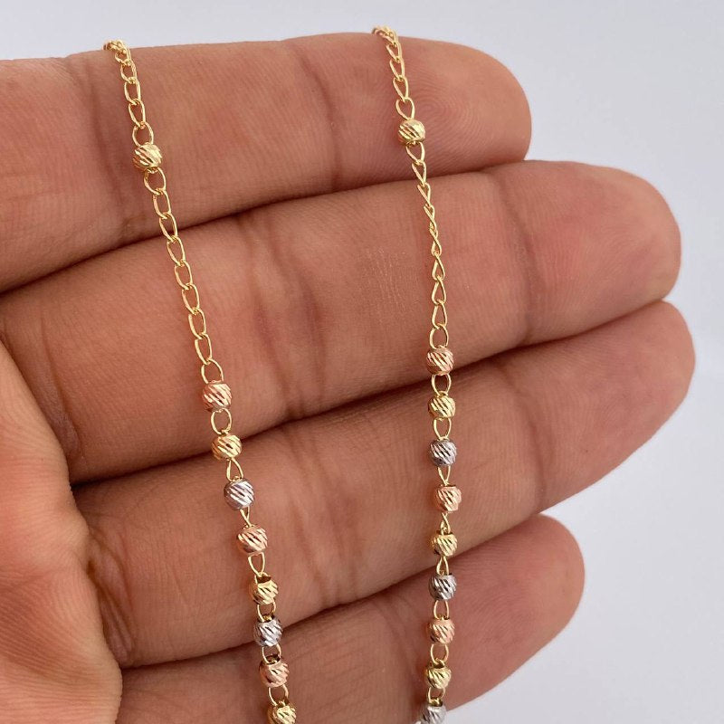 Miraculous Virgin Rosary 5.85gr / 50.5cm / Three 18K Golds &