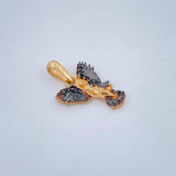 Dije San Miguel 1.55gr / 2cm / Dos Oros Negro Amarillo 18K $