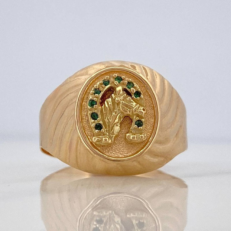 Anillo Herradura Caballo 3.95 g / T11 1/2 Oro Amarillo 18K