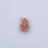 Pendant Articulated Heart Bear 2.6gr / 2cm / 18K Gold &