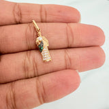 Dije San Judas Tadeo 1 g / 1 in Tres Oros 18K