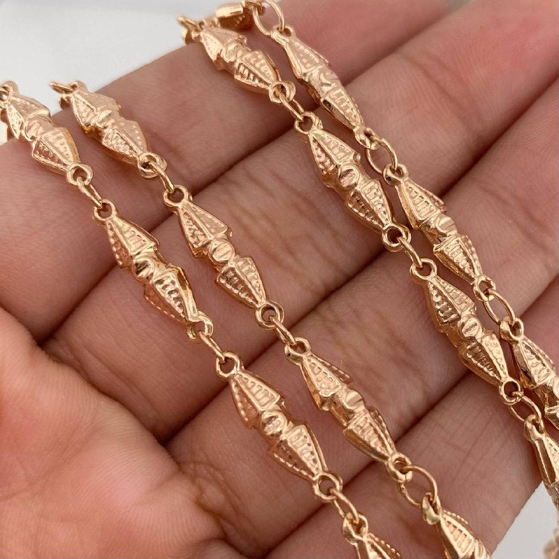 Cadena Rustica Dubai 15.3 g / 27 in / 4.15 mm Oro Rosa 18K