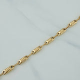 Pulso Rustico Cilindro Barril 5.5 g / 10 1/4 in / 3.9 mm Oro Amarillo 18K