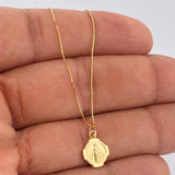 Set Cadena y Dije Veneciana + Virgen Milagrosa 1.35gr / Oro Amarillo 18K (Oferta) $