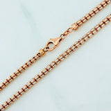 Ice Chain 24 g / 27 3/4 in / 3 mm Two-Tone White and Rose Gold 18K